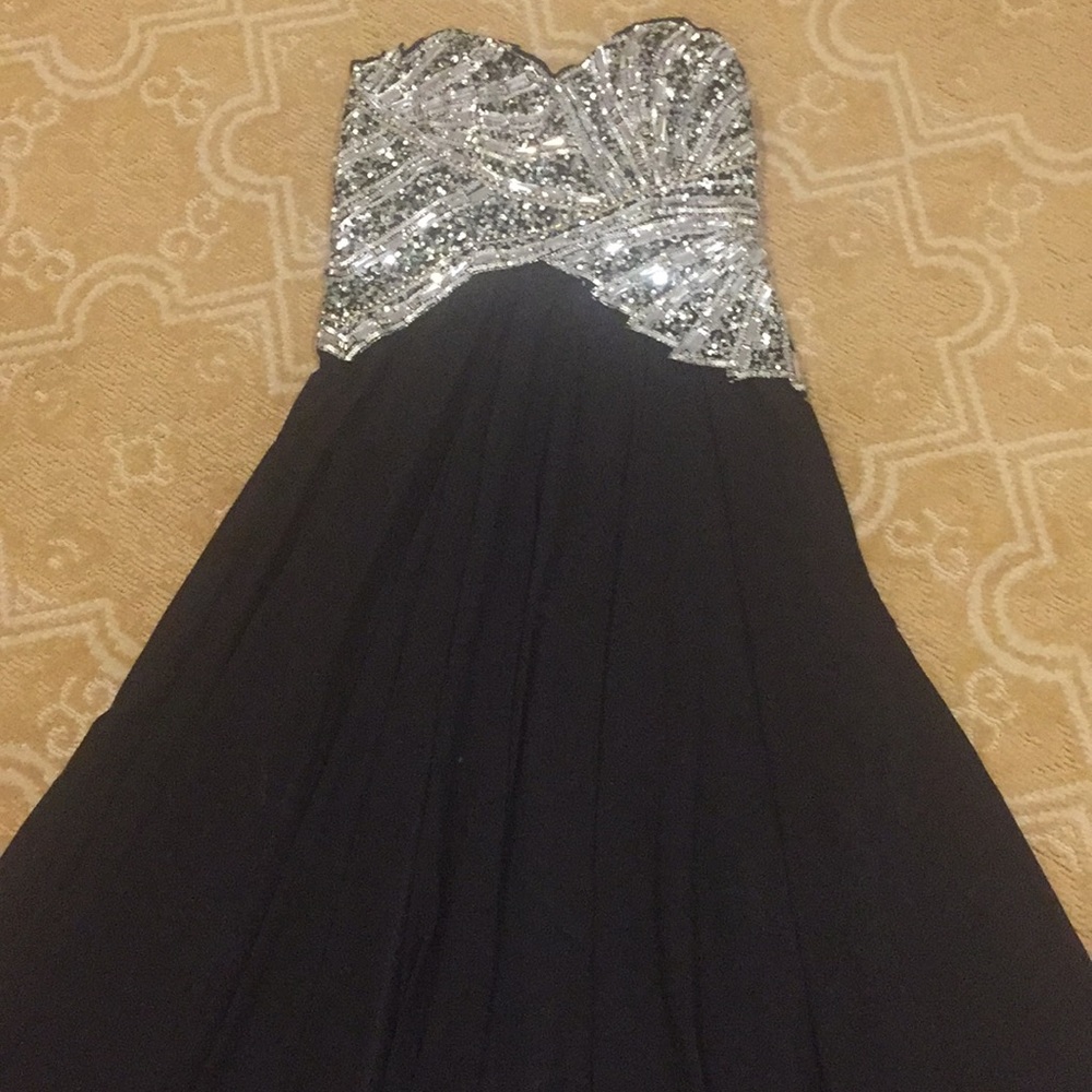 Black and silver party dress